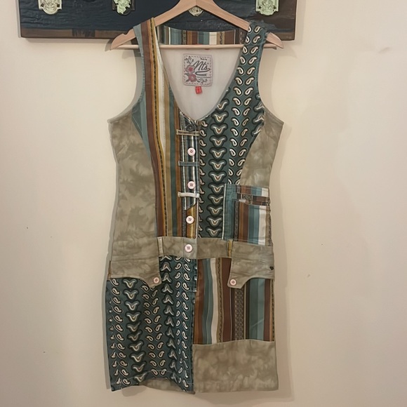 N.T.S Not the Same Sleeveless MultiPrint Dress Size 38 - Picture 3 of 16